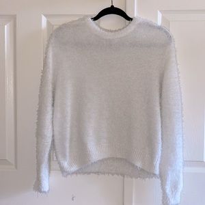 NWOT H&M White Fuzzy Sweater